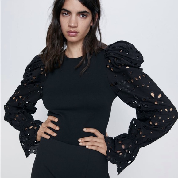 Zara combination sleeve sweater - Picture 3 of 9